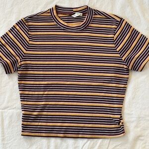 Striped Ribbed Women's Crop Top